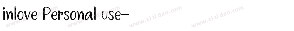 inlove Personal use字体转换